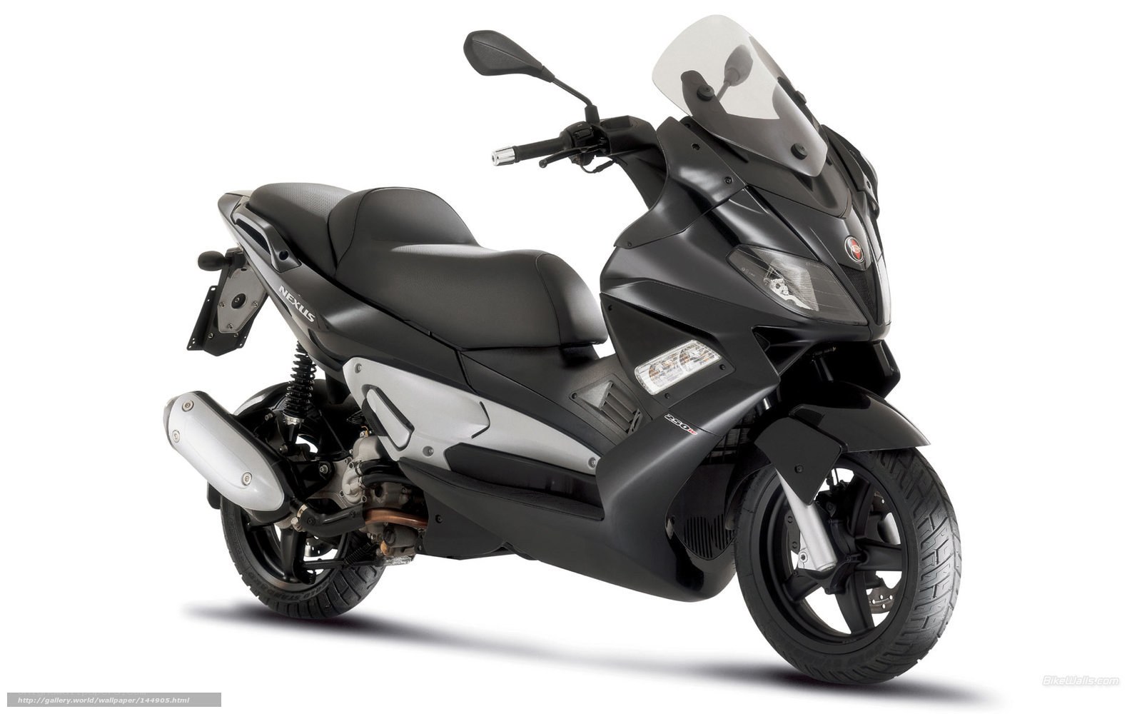 Black scooter with windscreen