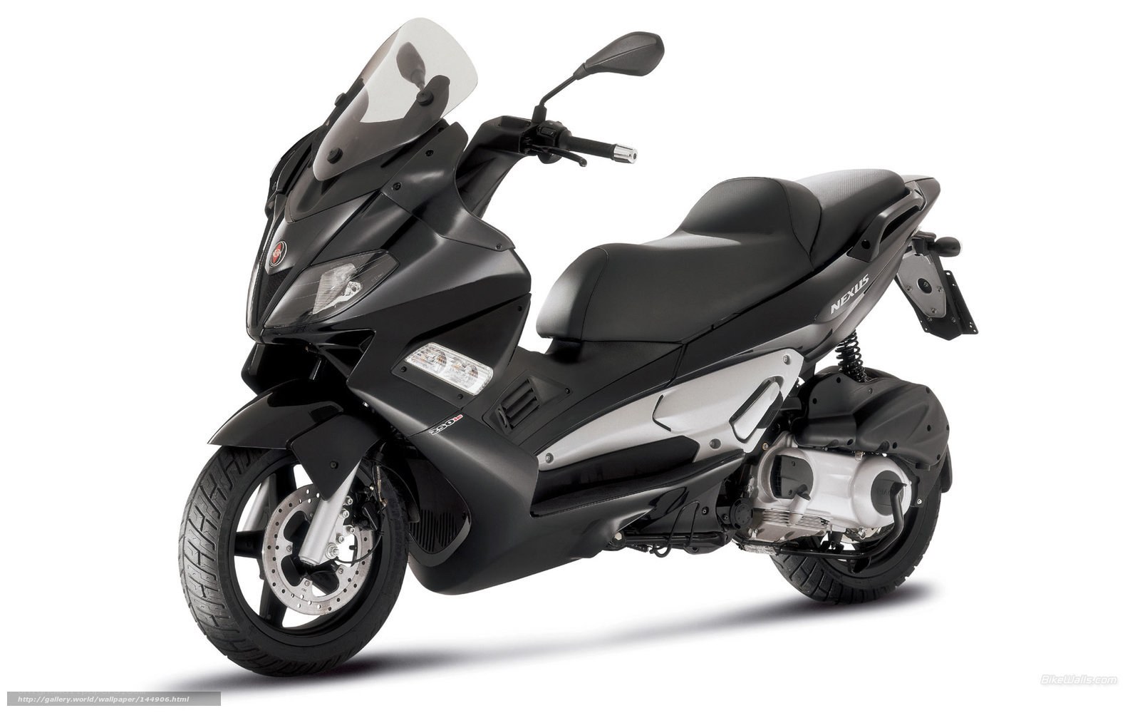black scooter with windscreen