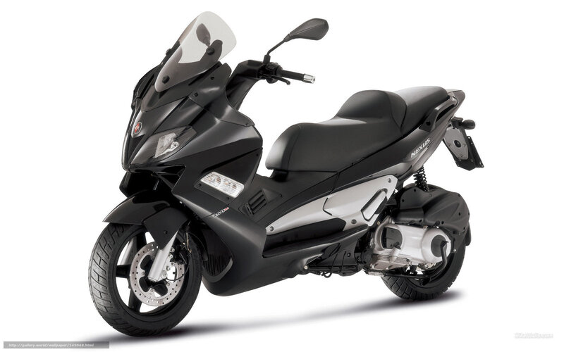 black scooter with windscreen