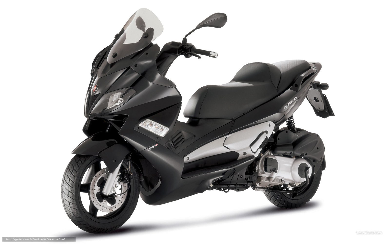black scooter with windscreen