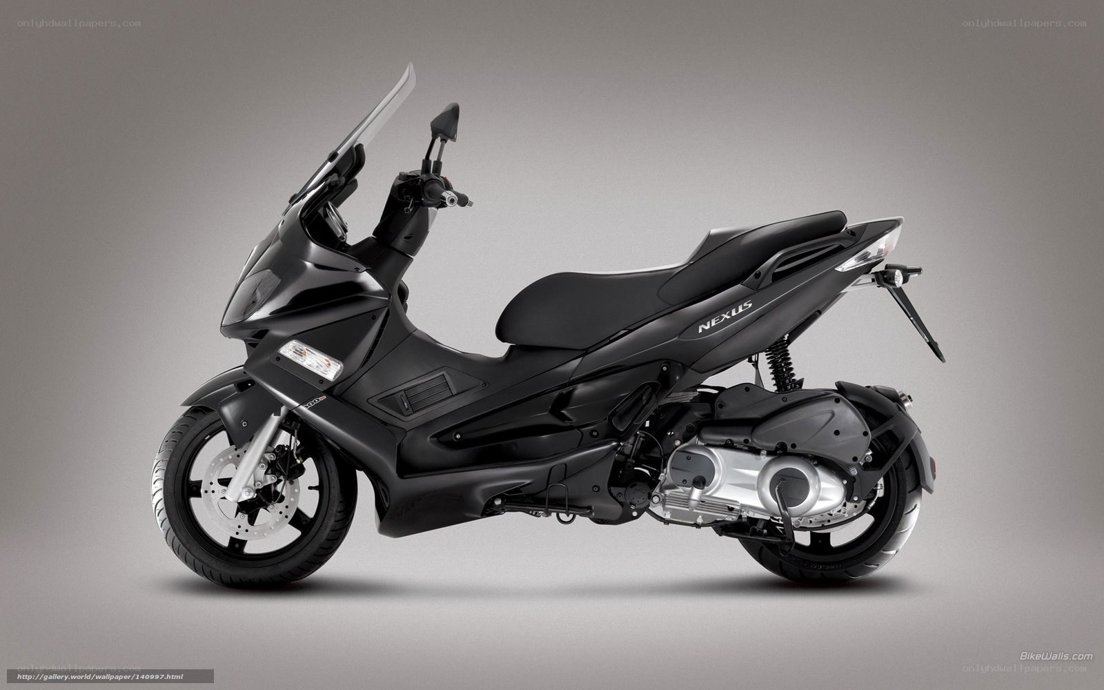 Black scooter with windscreen