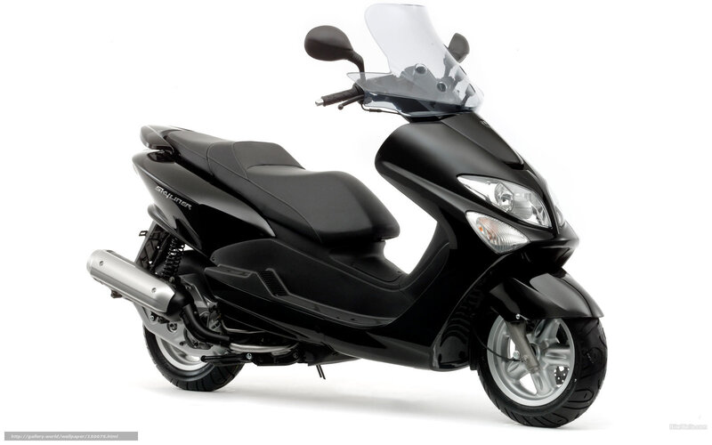 Black scooter with windscreen