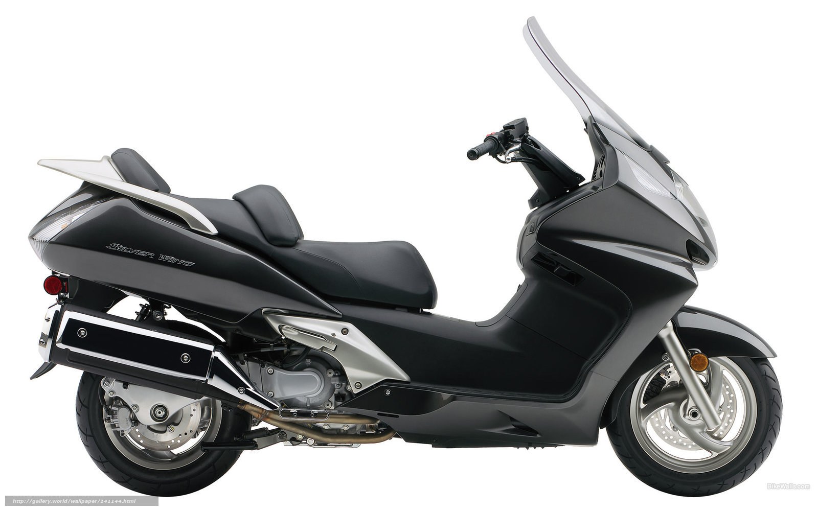 Black scooter with windscreen