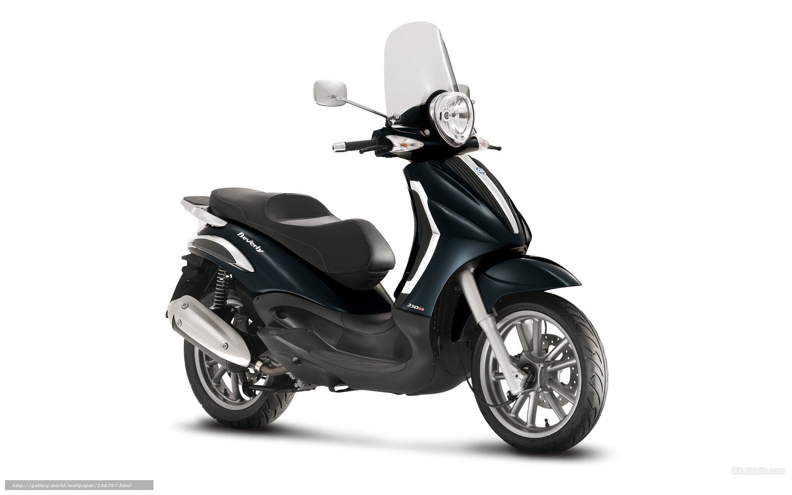Black scooter with windscreen