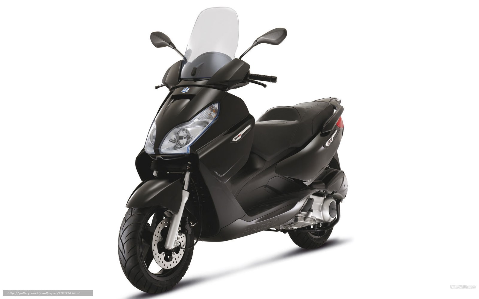 Black scooter with windscreen