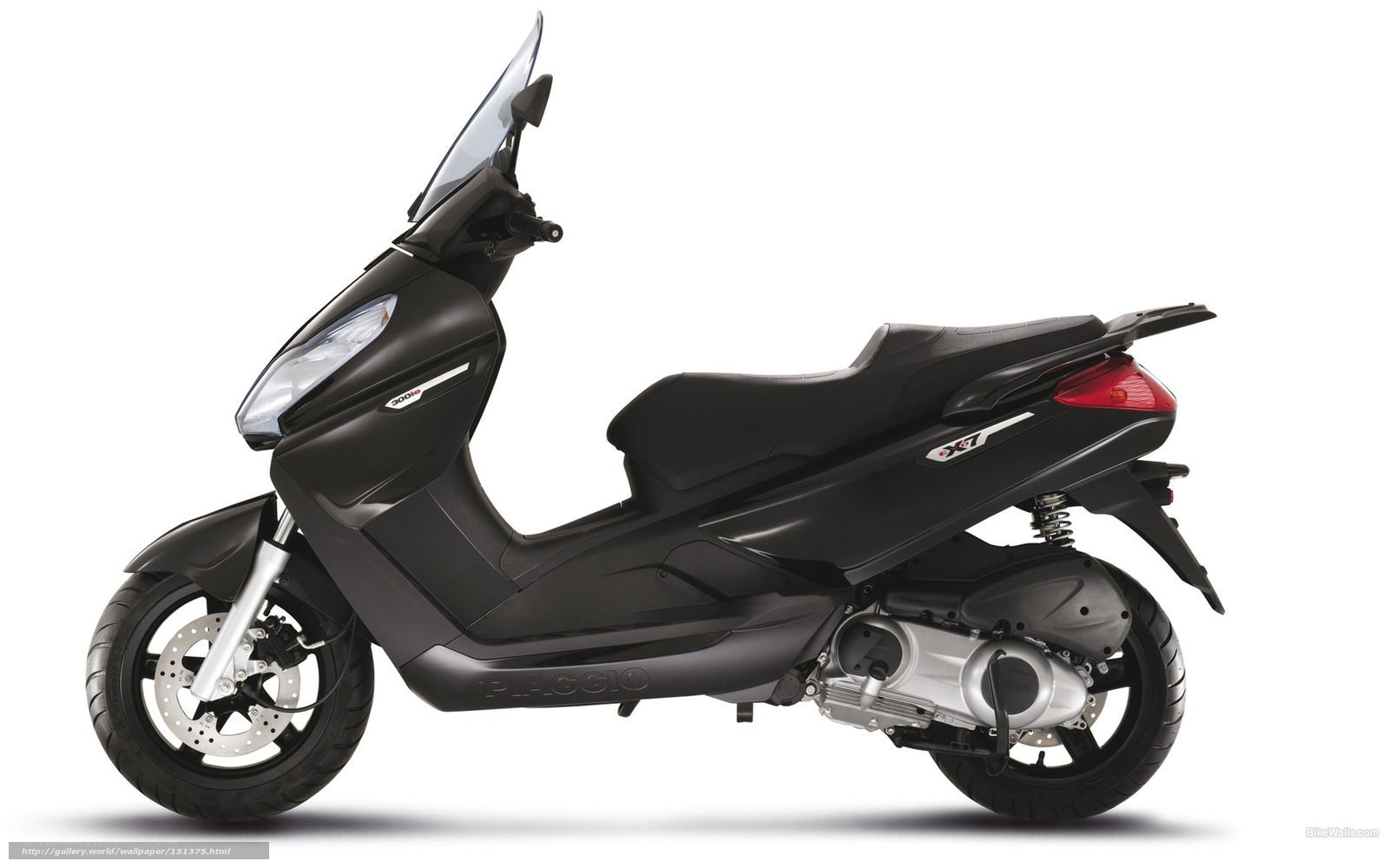 Black scooter with windscreen