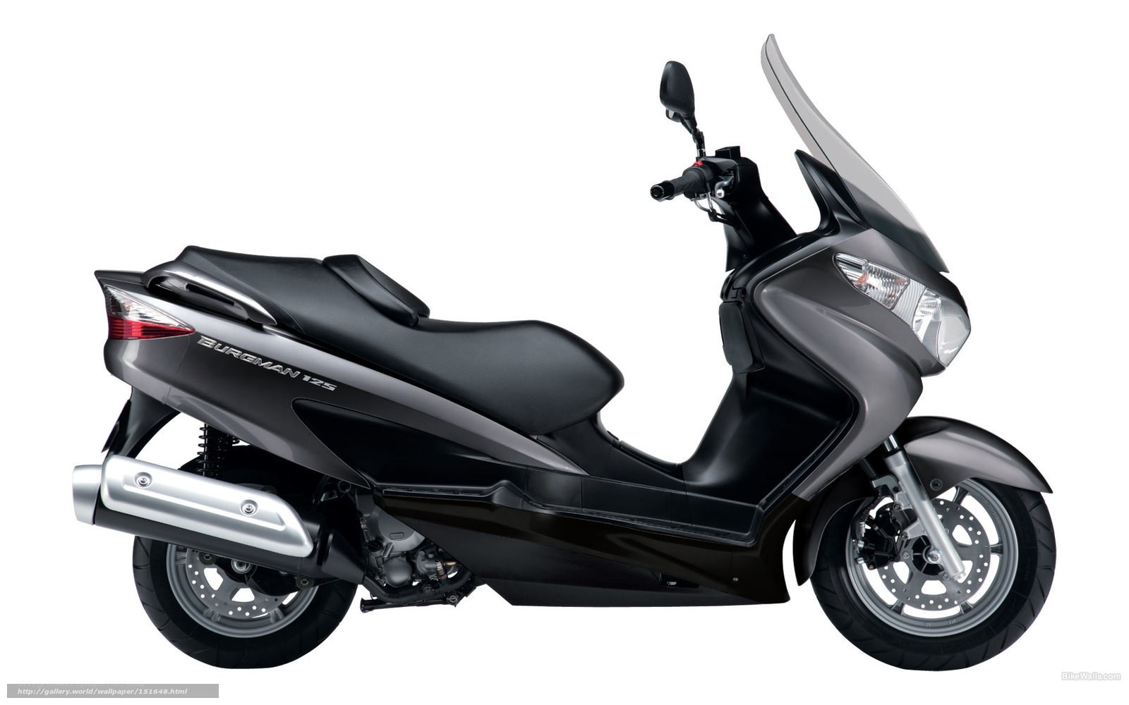 Black scooter with windscreen