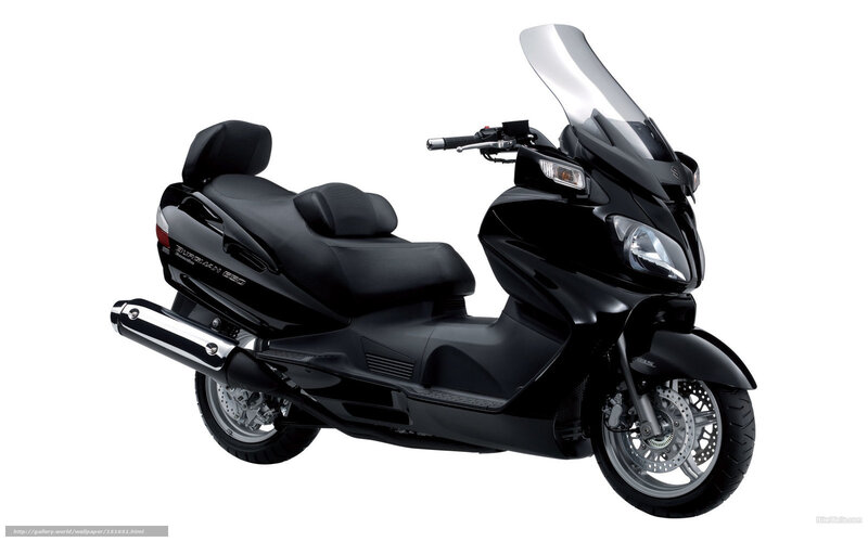 black scooter with windscreen