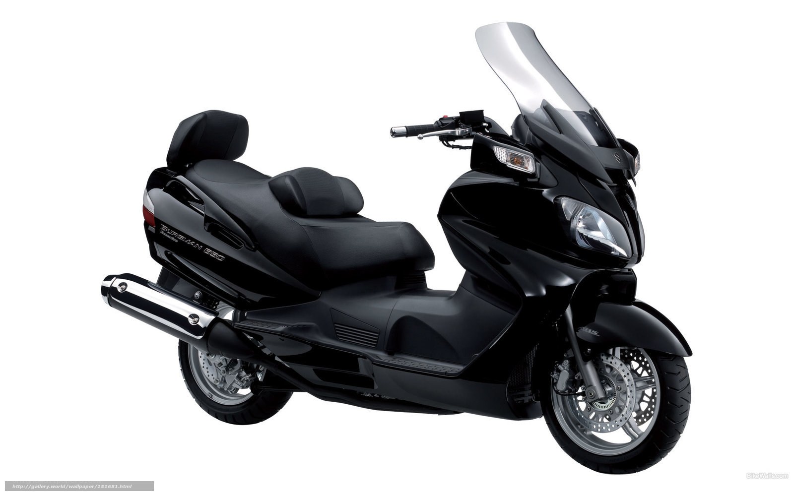 black scooter with windscreen