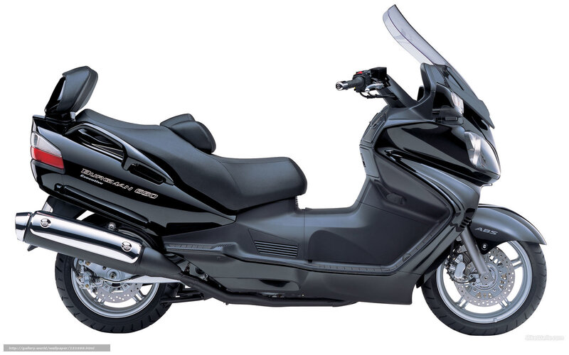 black scooter with windscreen