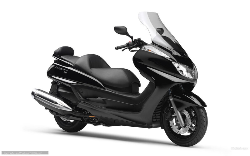 Black scooter with windscreen