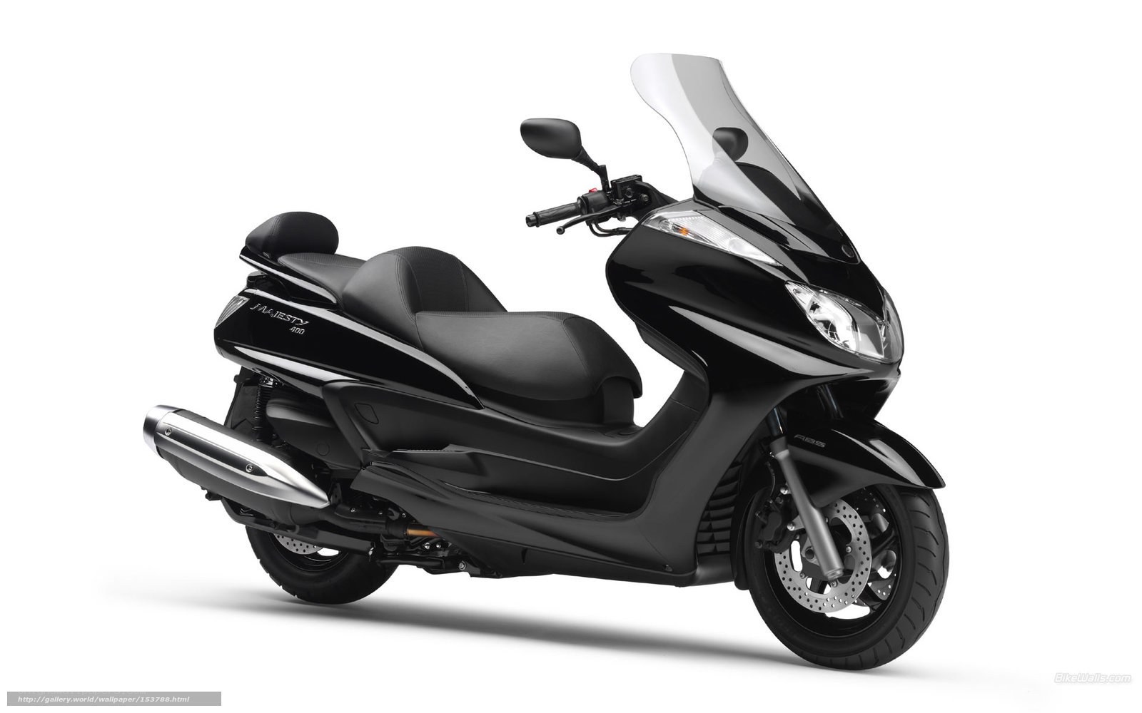 Black scooter with windscreen