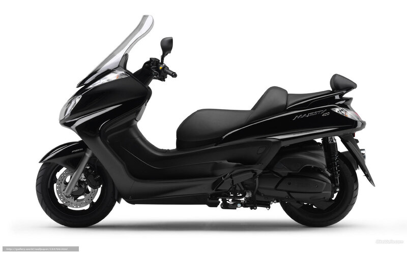 Black scooter with windscreen
