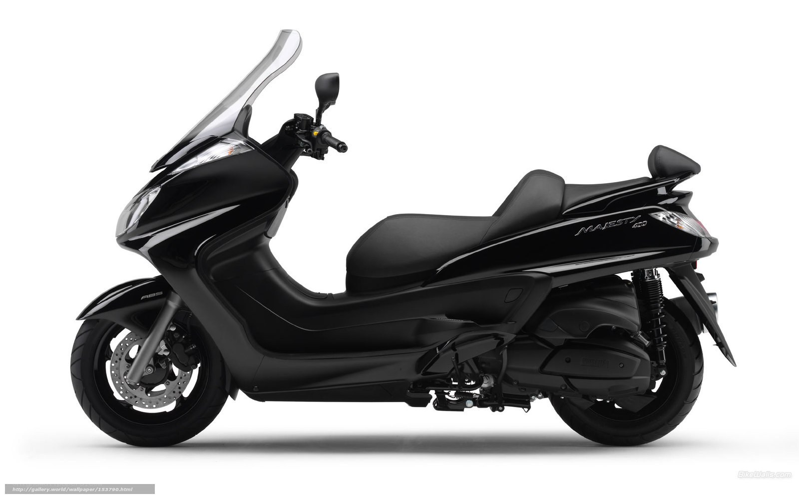 Black scooter with windscreen
