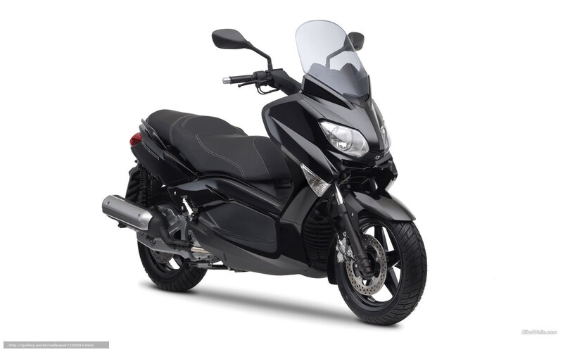 black scooter with windscreen