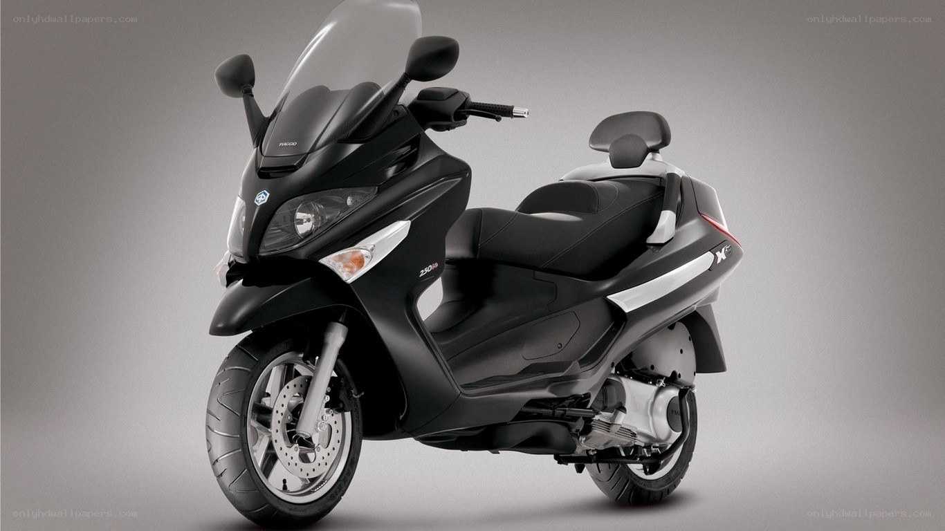Black scooter with windscreen
