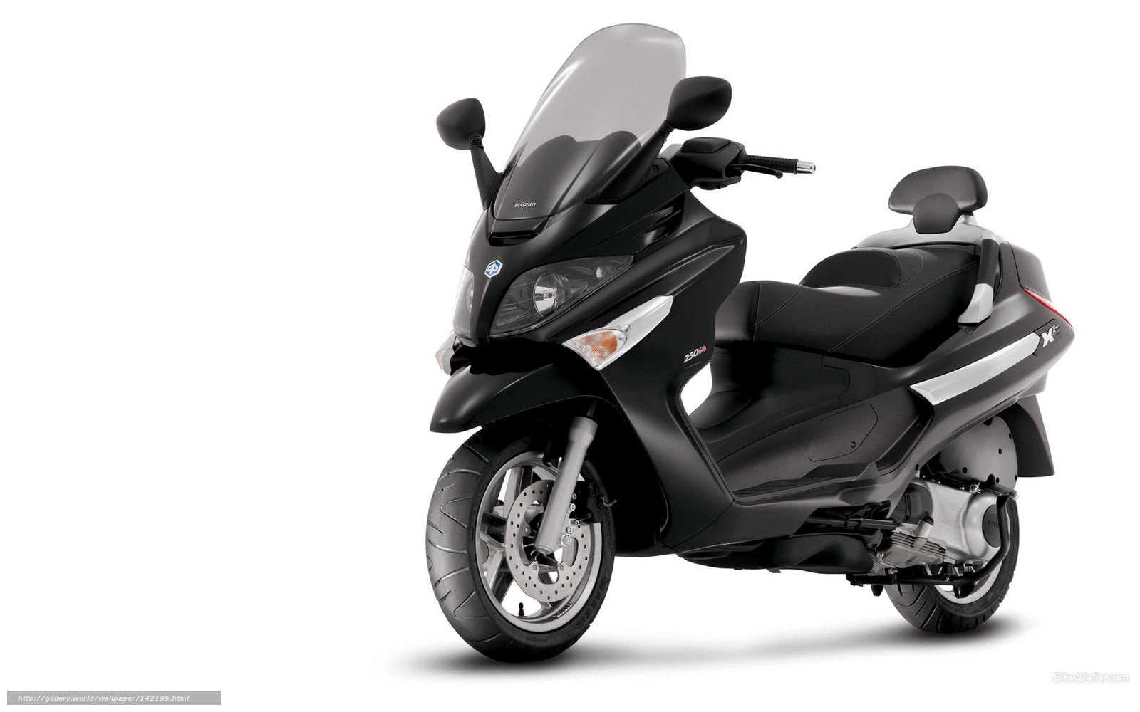 Black scooter with windscreen