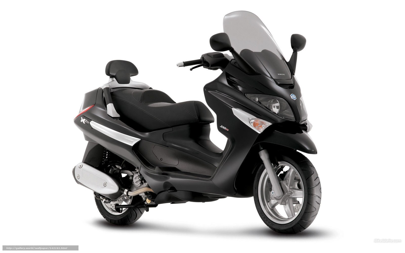 Black scooter with windscreen