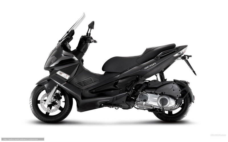 Black scooter with windscreen