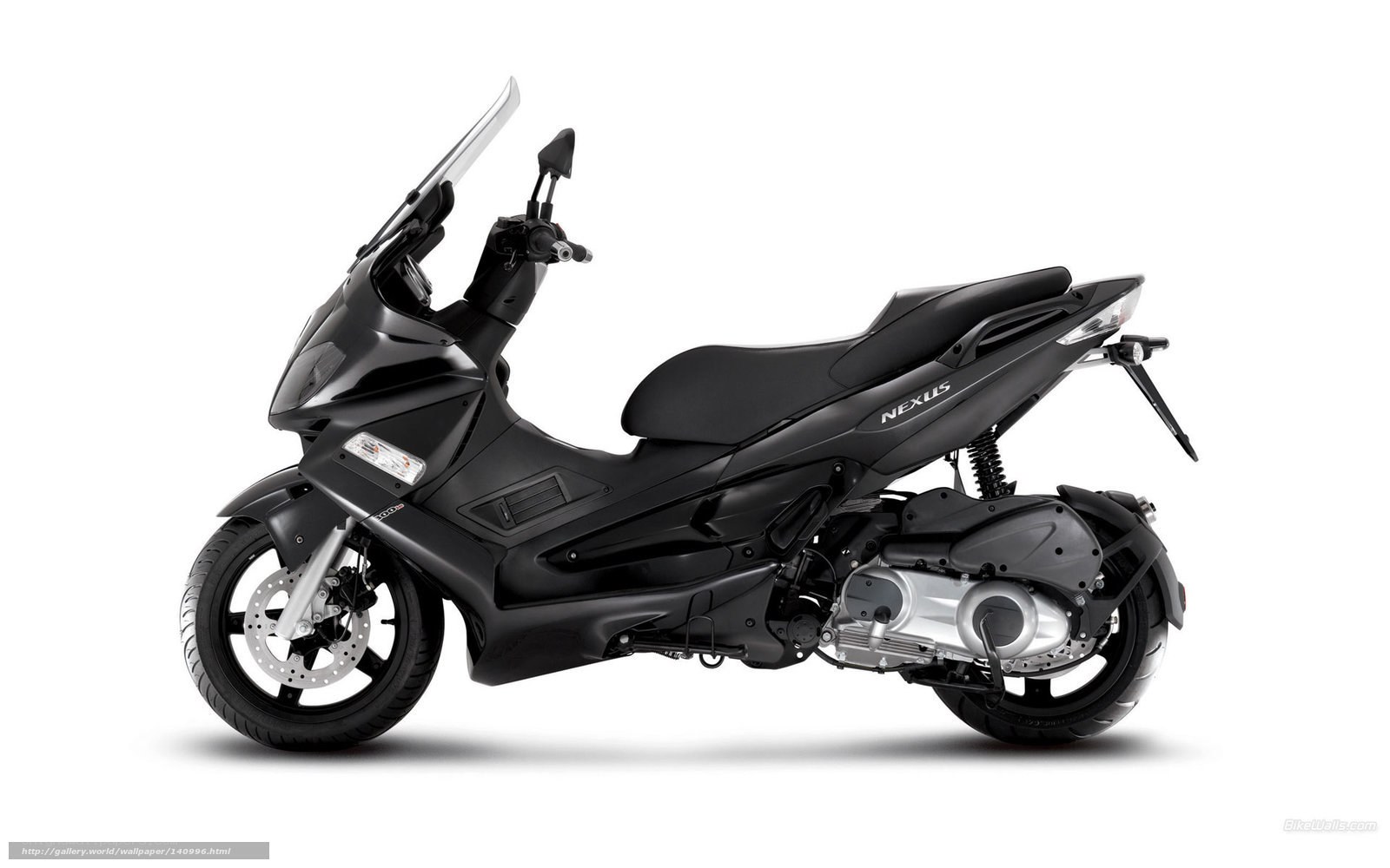 Black scooter with windscreen