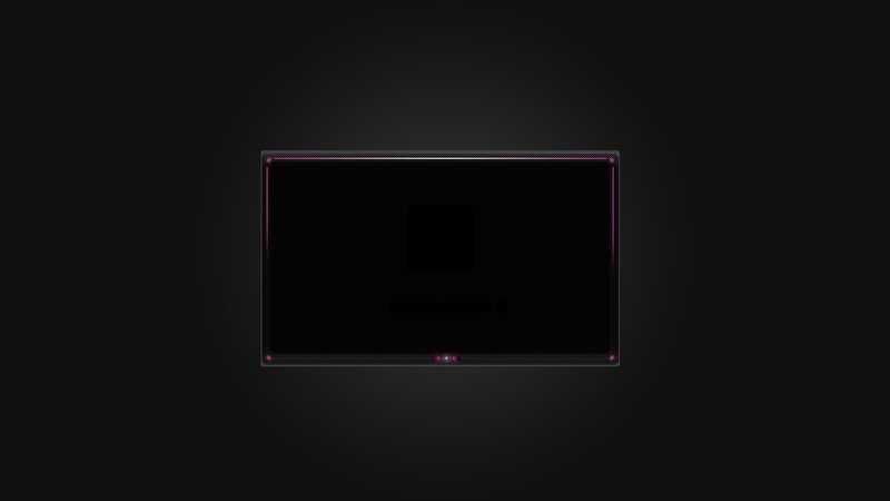 black screen with glowing frame