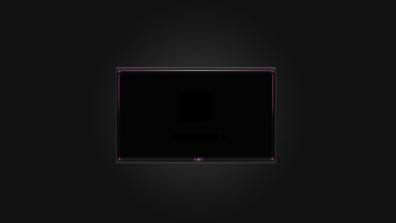 Black Screen with Neon Frame