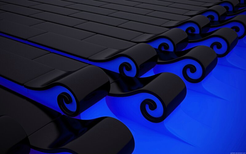 Black Scroll Design