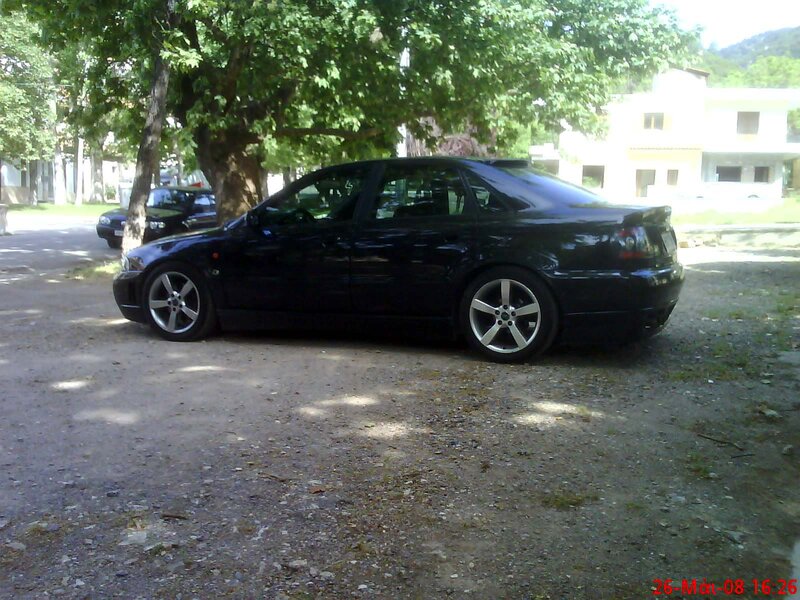 Black Sedan Car — Calm, Afternoon, Photograph, Tree
