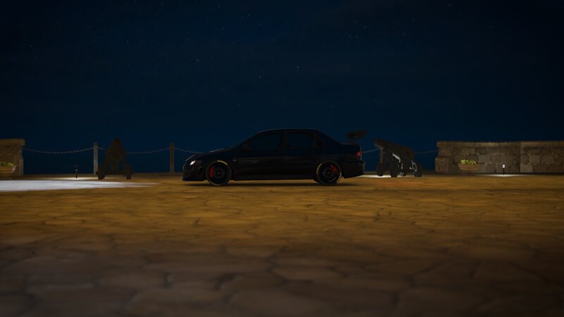 Black Sedan Car — Calm, Night