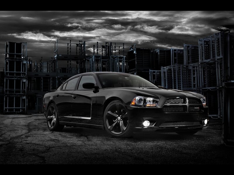 Black Sedan Car — Dramatic, Night, Photograph, Pallet Racks