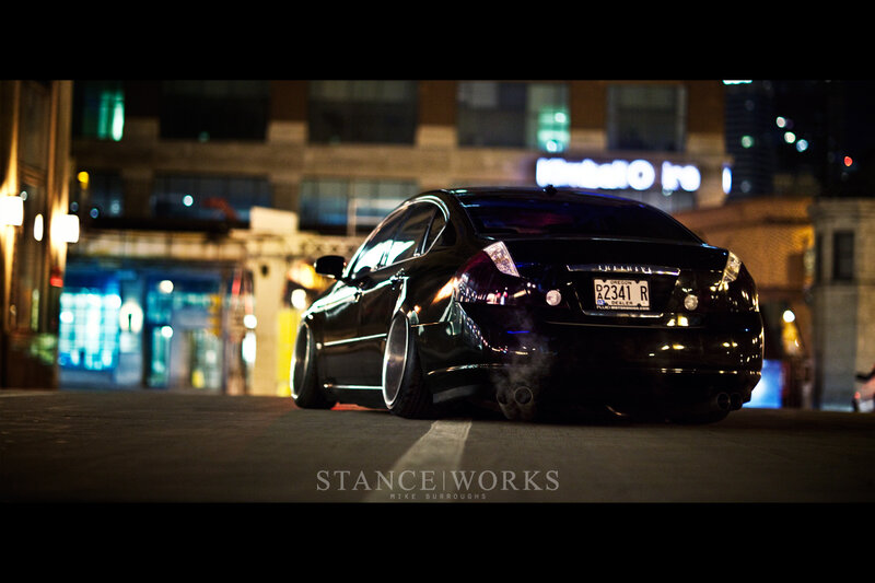 Black Sedan Car — Dramatic, Night, Photograph