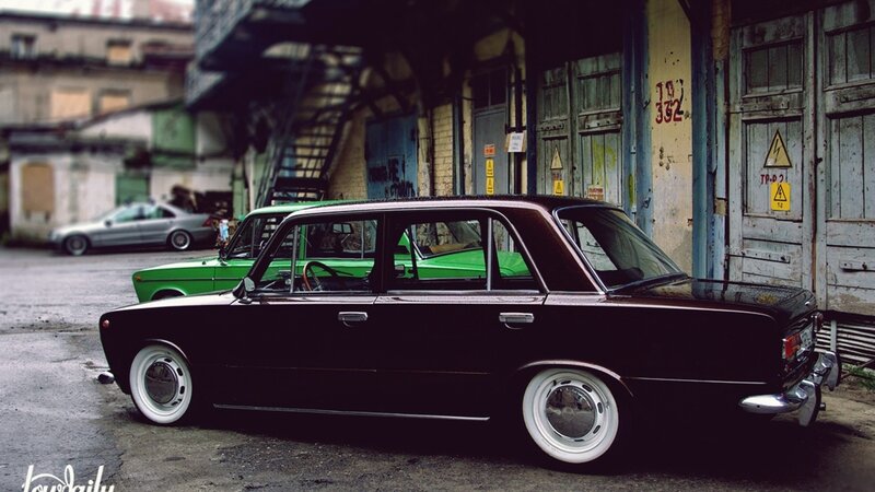 Black Sedan Car — Dramatic, Photograph, Green Car, Building, Street