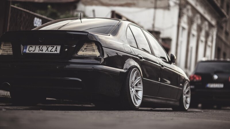 Black Sedan Car — Dramatic, Photograph, Street