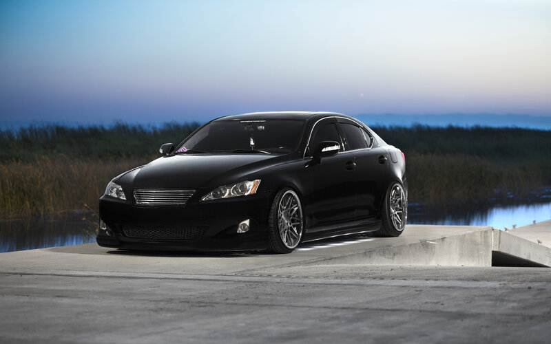Black Sedan Car — Dramatic, Sunset, Photograph