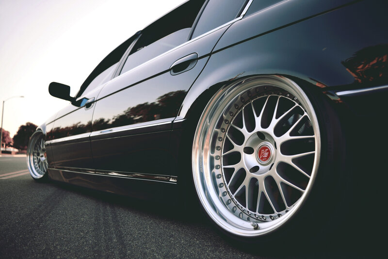 Black Sedan Car — Dramatic, Sunset, Photograph, Wheel