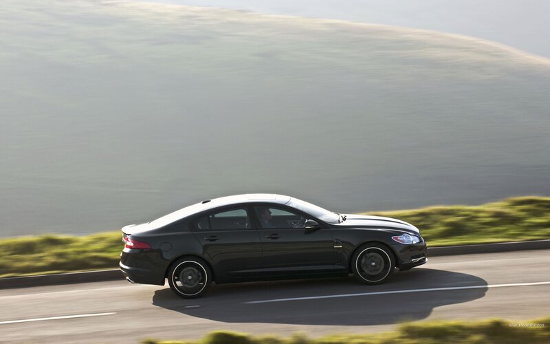 Black Sedan Car — Dynamic, Afternoon, Photograph, Road, Hills, Green