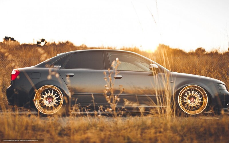 Black Sedan Car — Gray, Serene, Sunset