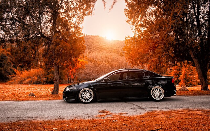 Black Sedan Car — Orange