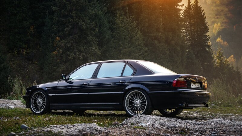 Black Sedan Car — Serene, Sunset, Photograph, Forest