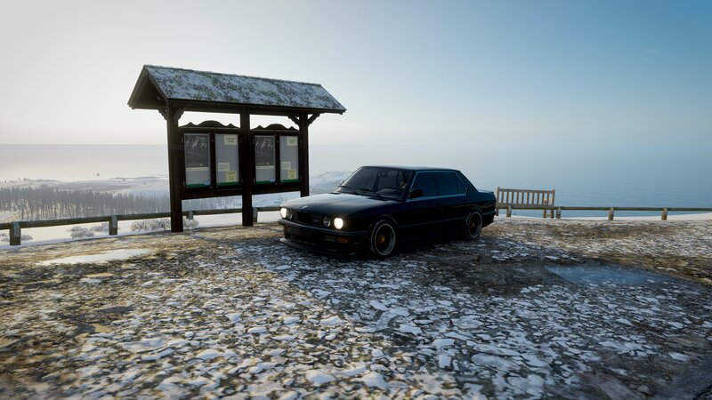 Black Sedan Car — Serene, Winter