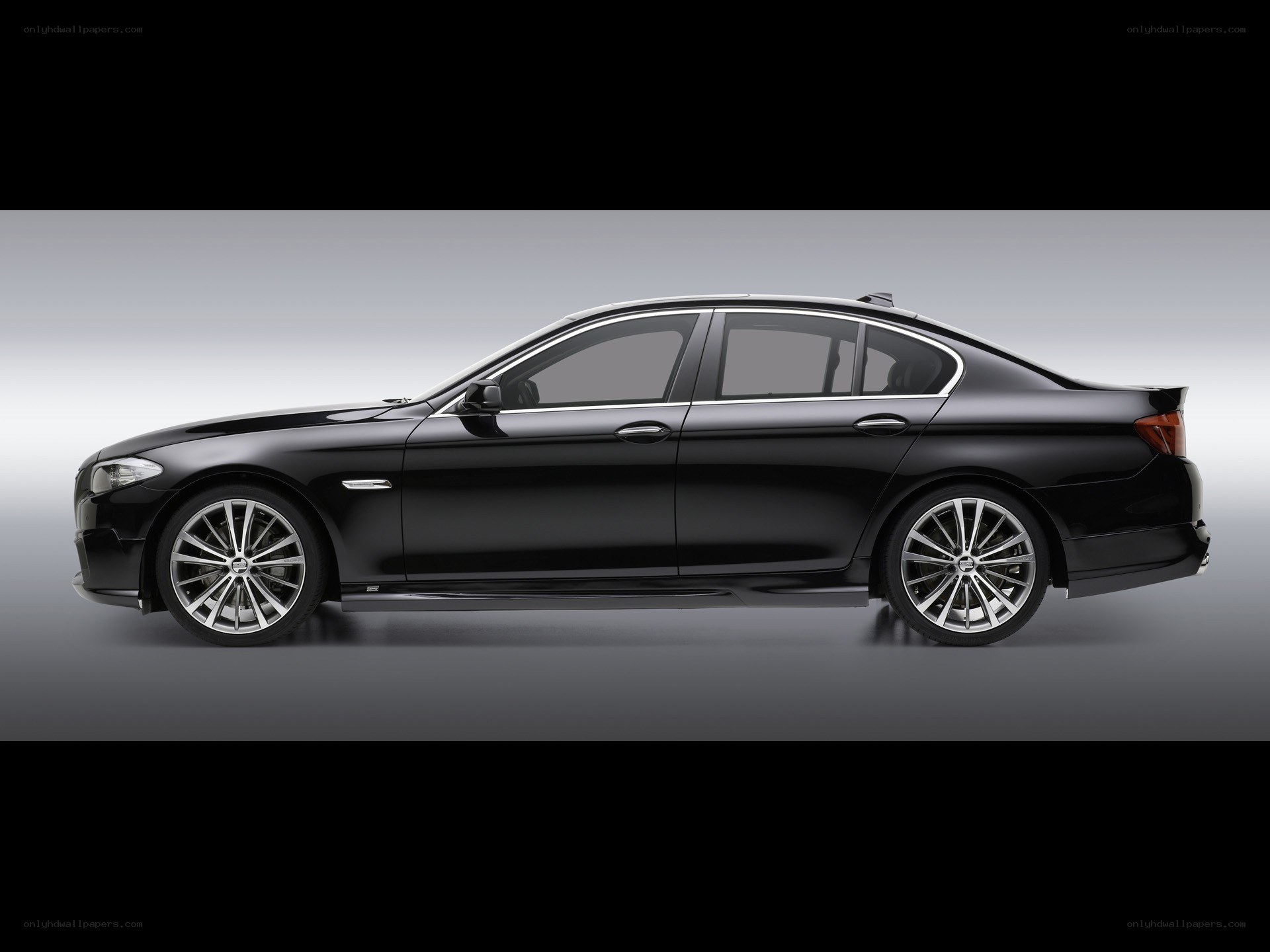 black sedan car side view