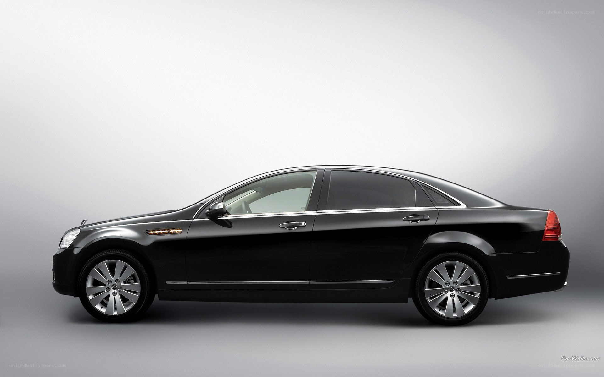 black sedan car side view