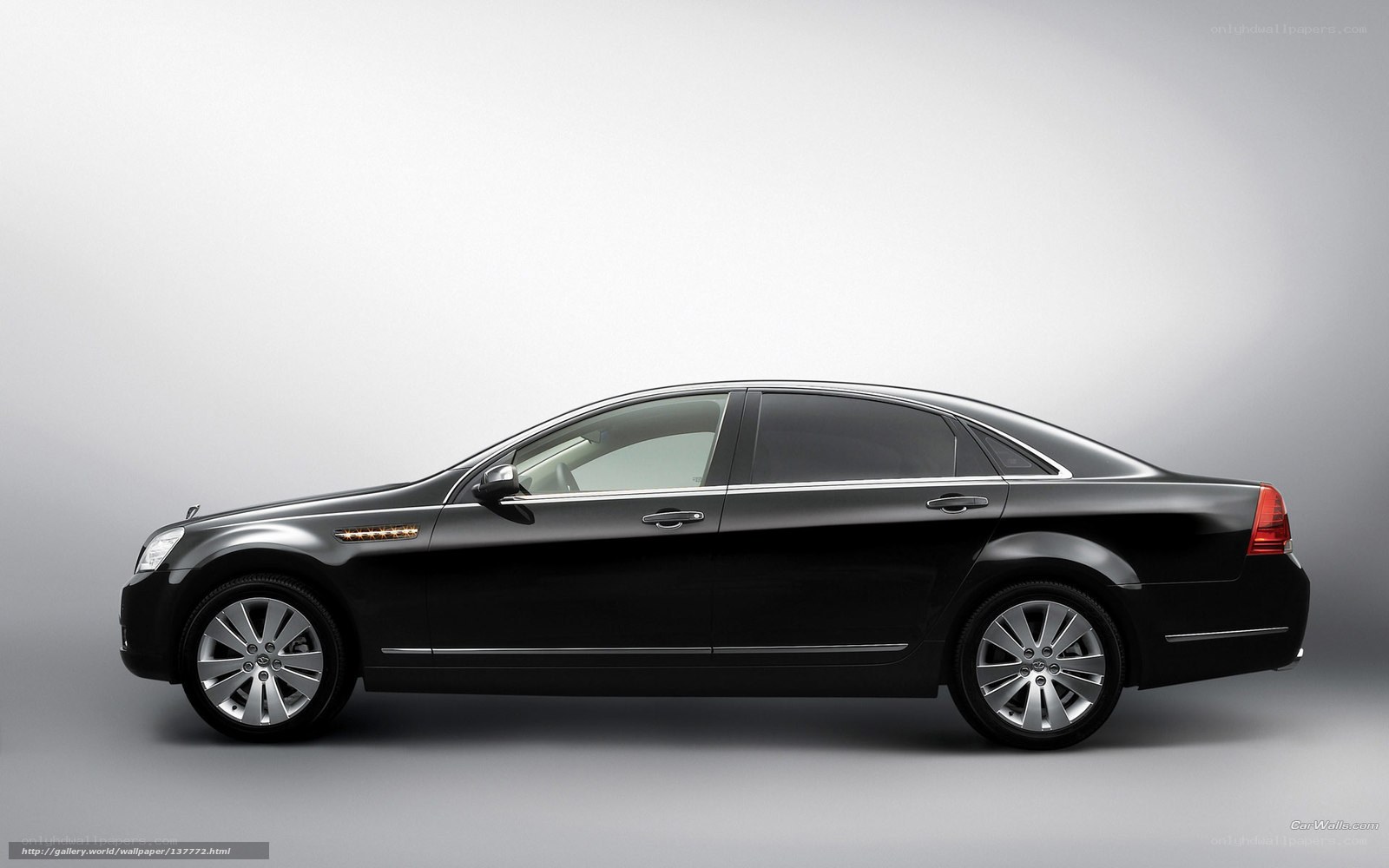black sedan car side view