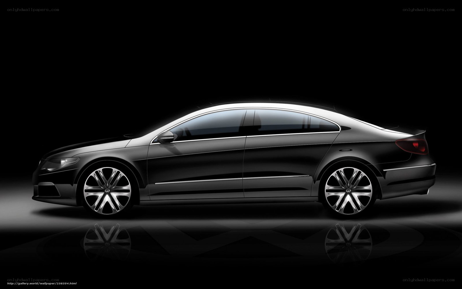 Black sedan car silhouette