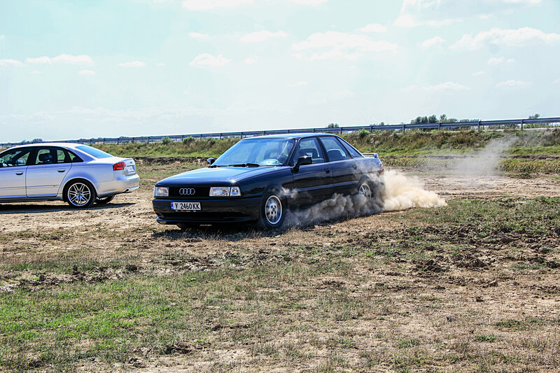 Black Sedan Drifting