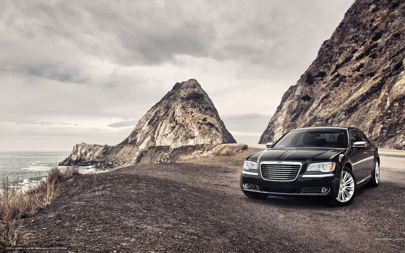 Black Sedan on Cliff