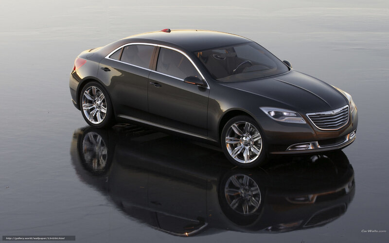 Black sedan on reflective surface