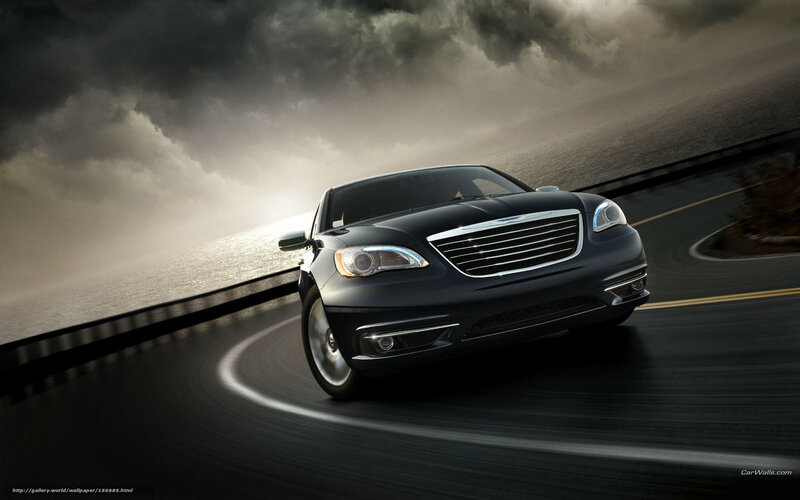 Black Sedan on Road — Dramatic