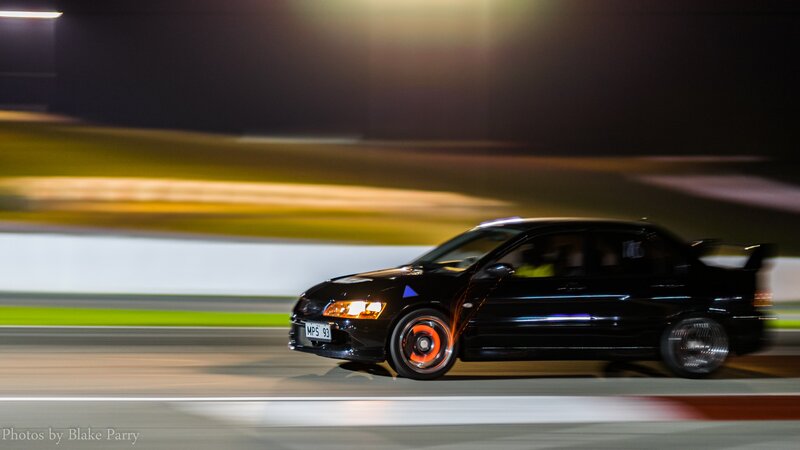 Black Sedan on Track