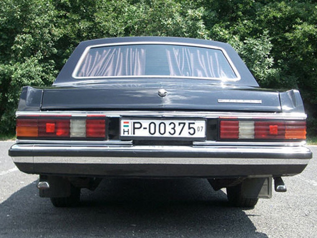 black sedan rear view